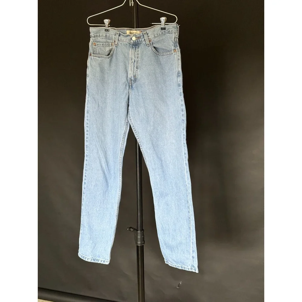 2006 Levi's 505 Jeans Mens Blue Light Wash Relaxed Fit Red Tab 33X32‎